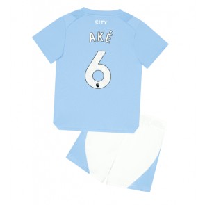 Manchester City Nathan Ake #6 Domaci Dres za Dječji 2023-24 Kratak Rukavima (+ kratke hlače)